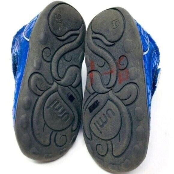 UMI Audra baby leather boots US5.5 EU21 BoxS holographic purple blue - Picture 4 of 8